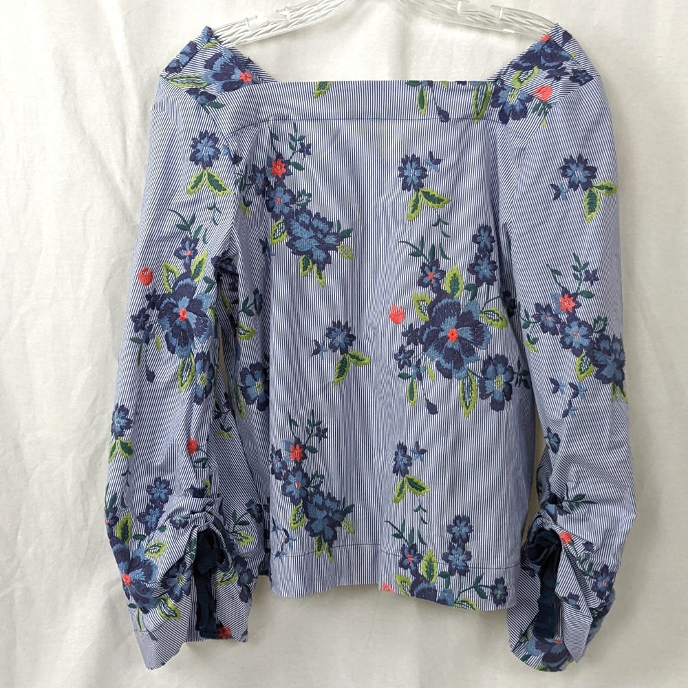 LAUNDRY BY SHELLI SEGAL RUCHED SLEEVE BLOUSE